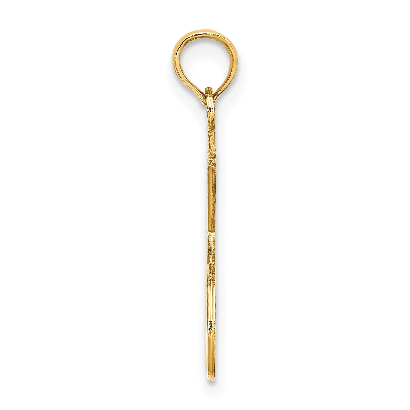 14K Double Tennis Racquet with Ball Charm