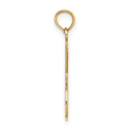 14K Double Tennis Racquet with Ball Charm
