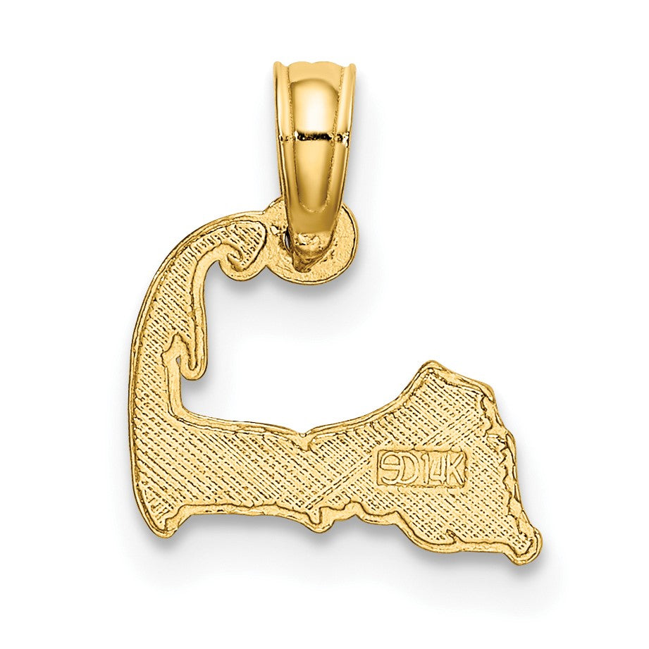 14K CAPE COD Map Charm