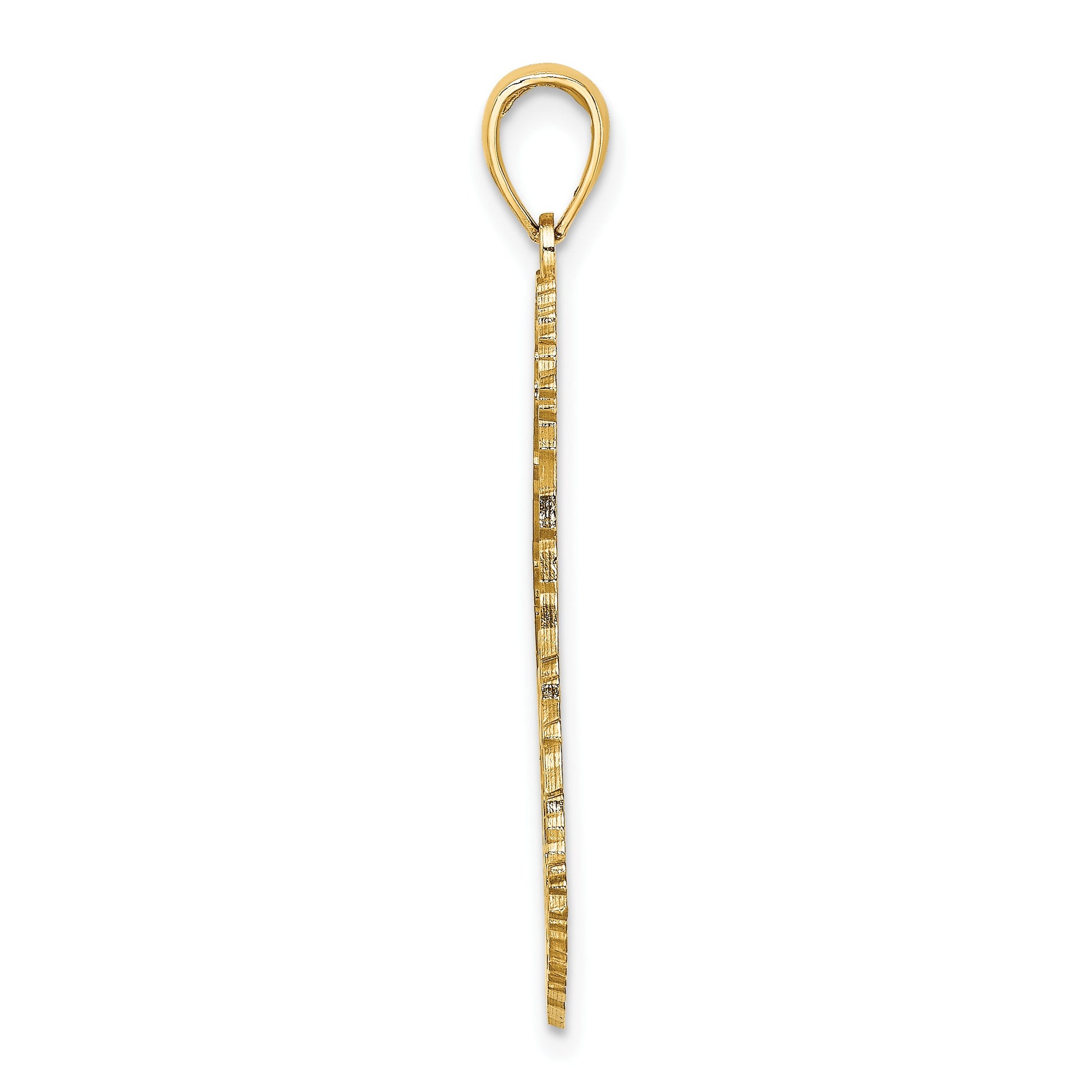 14K Textured BARBADOS Map Charm