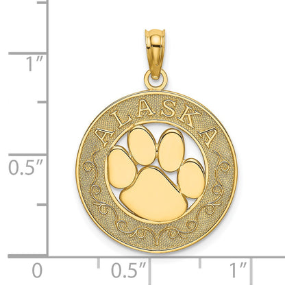 14K ALASKA with Bear Paw Charm