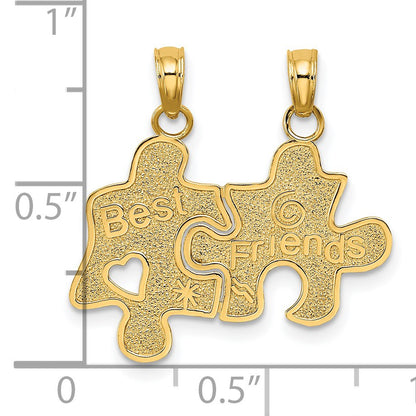 14K BEST FRIENDS 2-Piece Break-apart Puzzle Pieces Charm