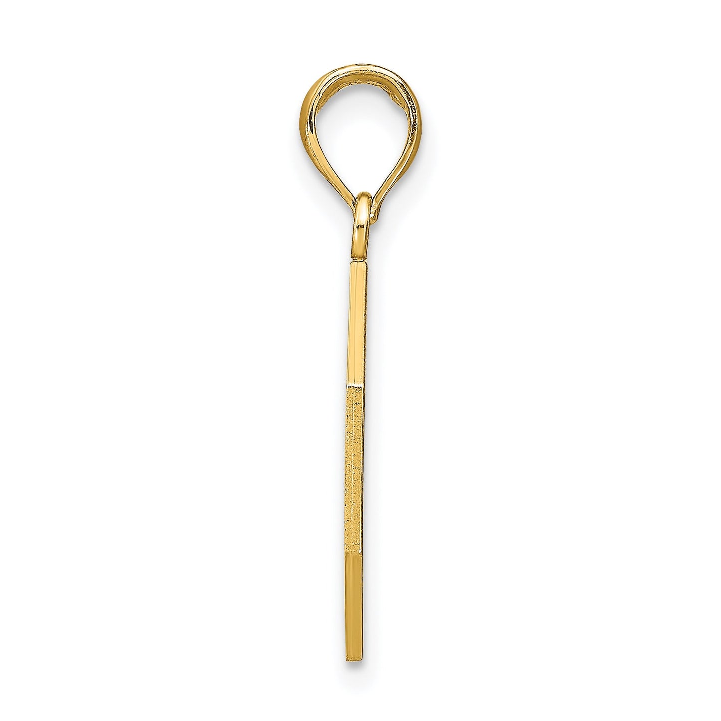 14k Polished I'LL NEVER STOP LOVING YOU Stopsign Pendant
