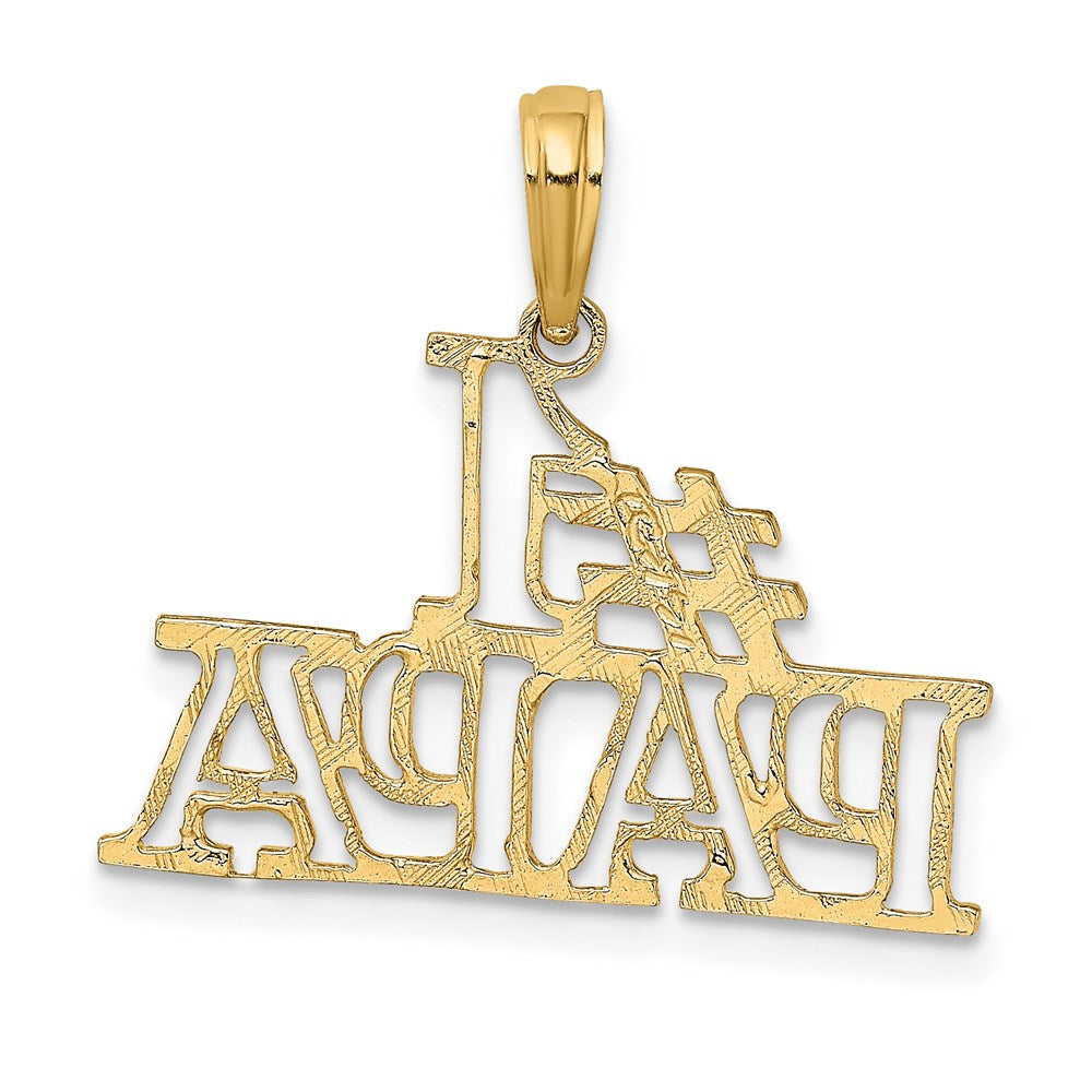 14K #1 PAPA  Cut-out Charm