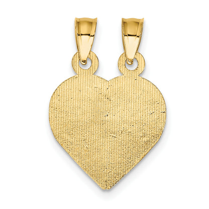 14K BOY/GIRL FRIEND 2-Piece Break-apart Heart Charm
