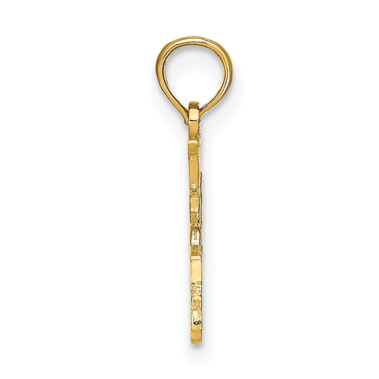 14K 15 in Cut-out Heart Charm