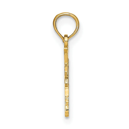 14K 15 in Cut-out Heart Charm