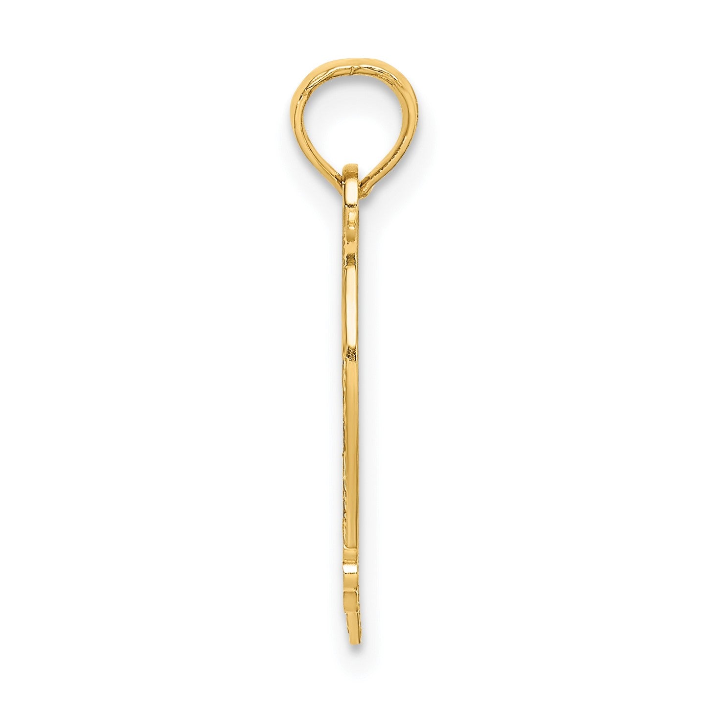 14K QUINCE ANOS 15 in Heart Charm