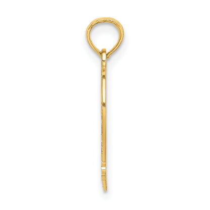 14K QUINCE ANOS 15 in Heart Charm