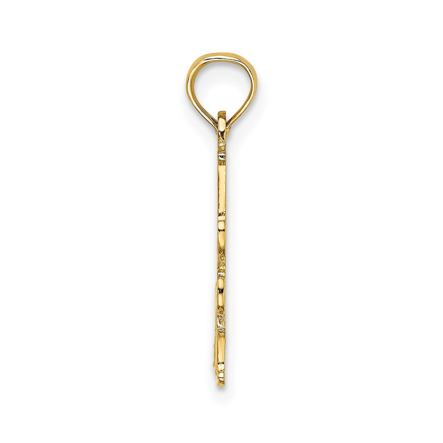 14K Polished Engraved #1 STEP MOM Charm