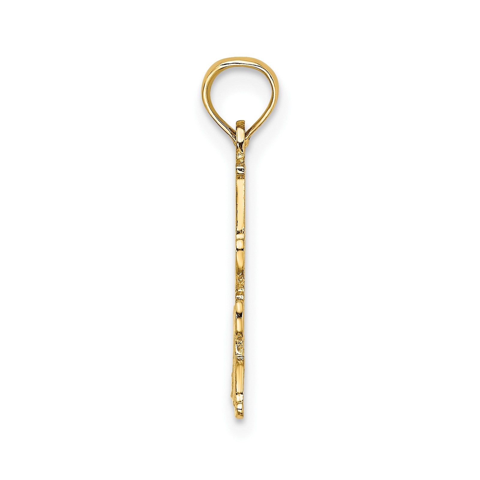 14K Polished Engraved #1 STEP MOM Charm