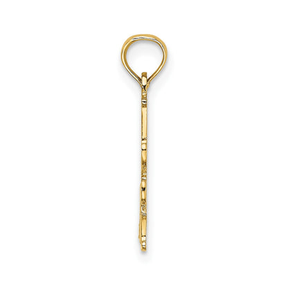 14K Polished Engraved #1 STEP MOM Charm