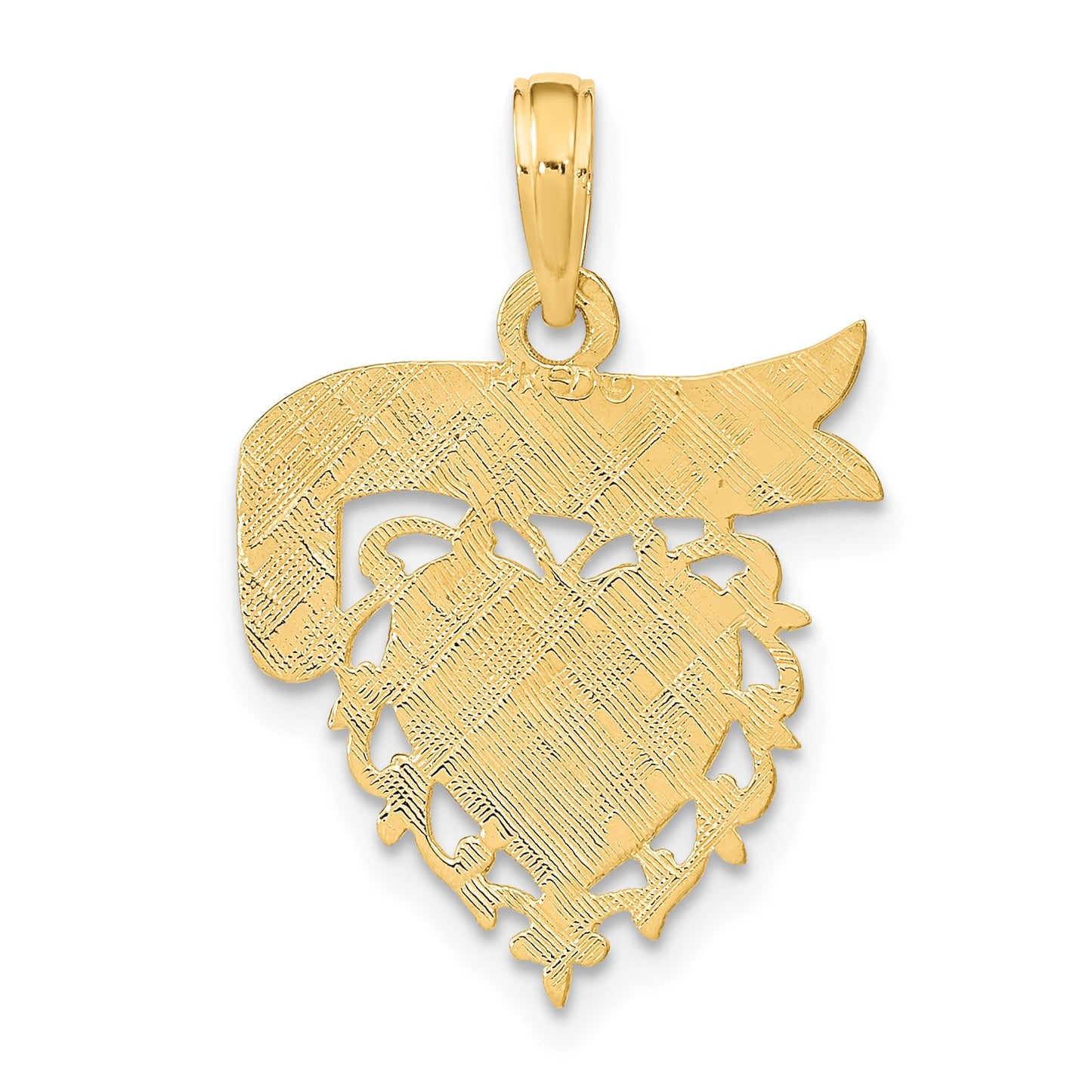 14K MOMMY'S GIRL In Heart with Banner Charm