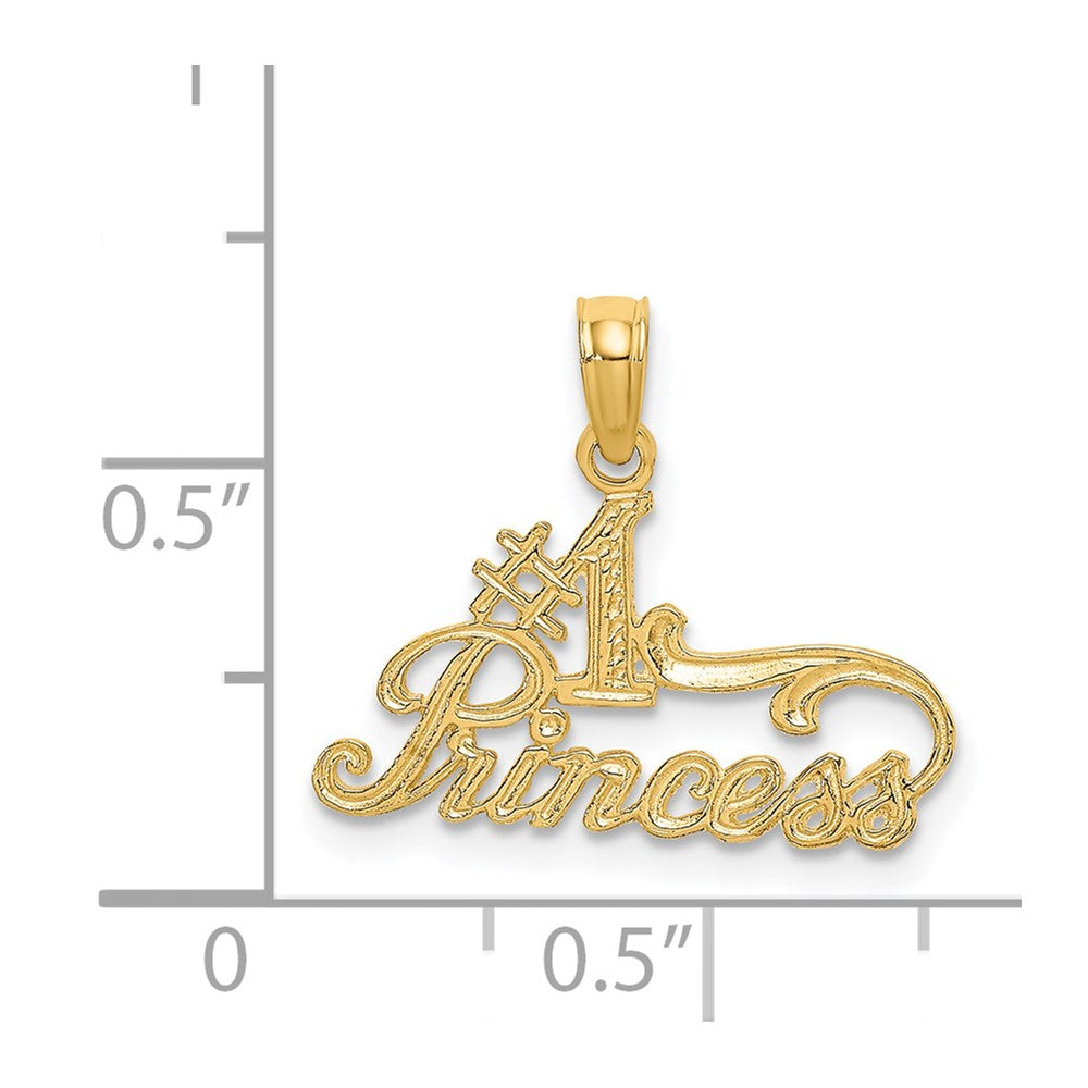 14K #1 PRINCESS Charm