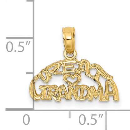 14K GREAT GRANDMA with Heart Charm