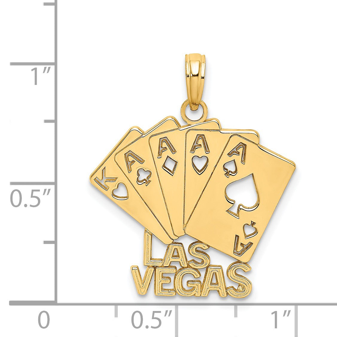 14K LAS VEGAS with Playing Cards Charm