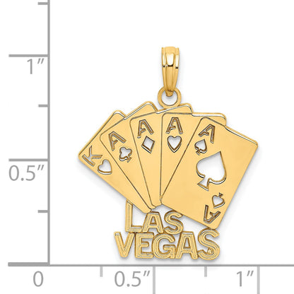 14K LAS VEGAS with Playing Cards Charm