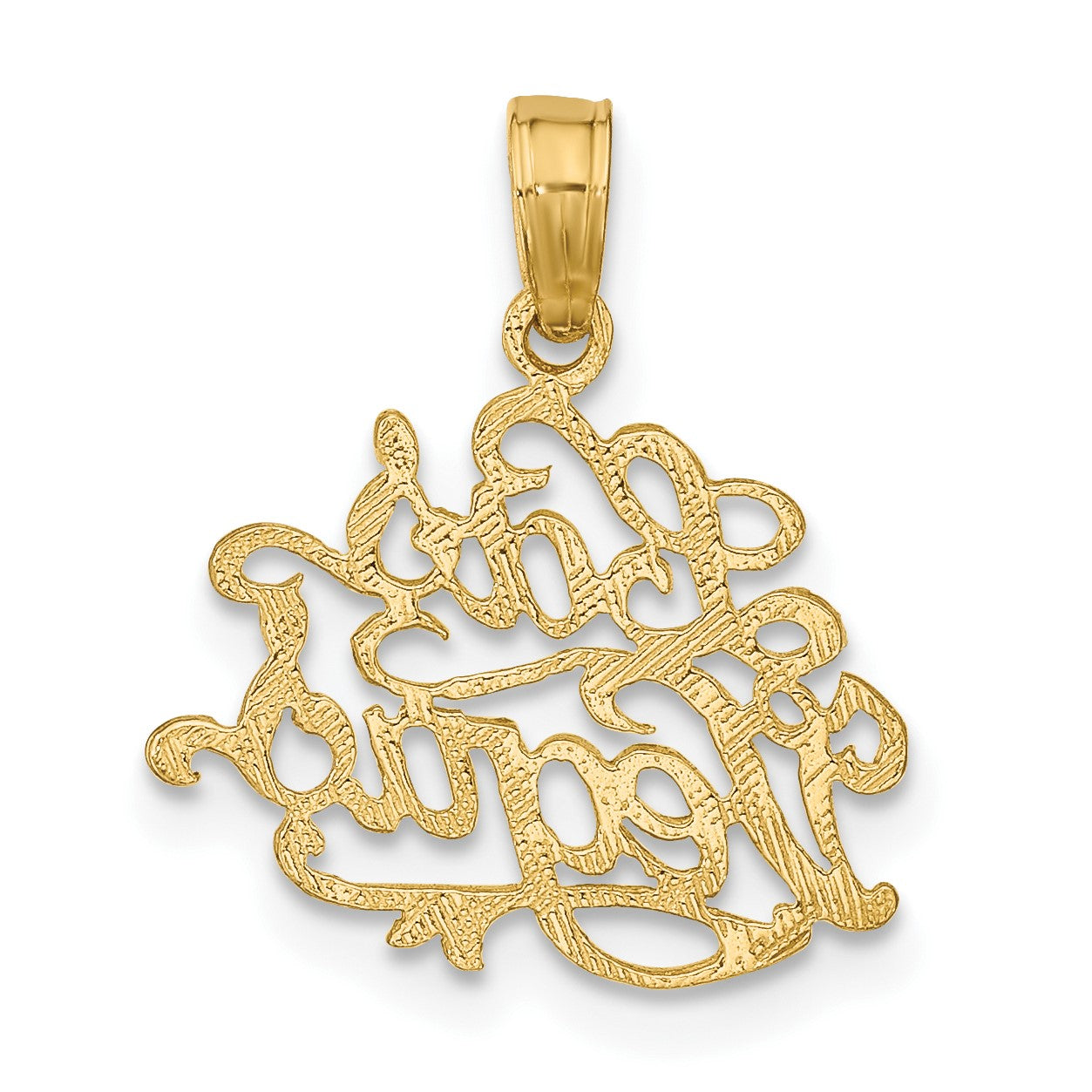 14K LAS VEGAS Script Charm