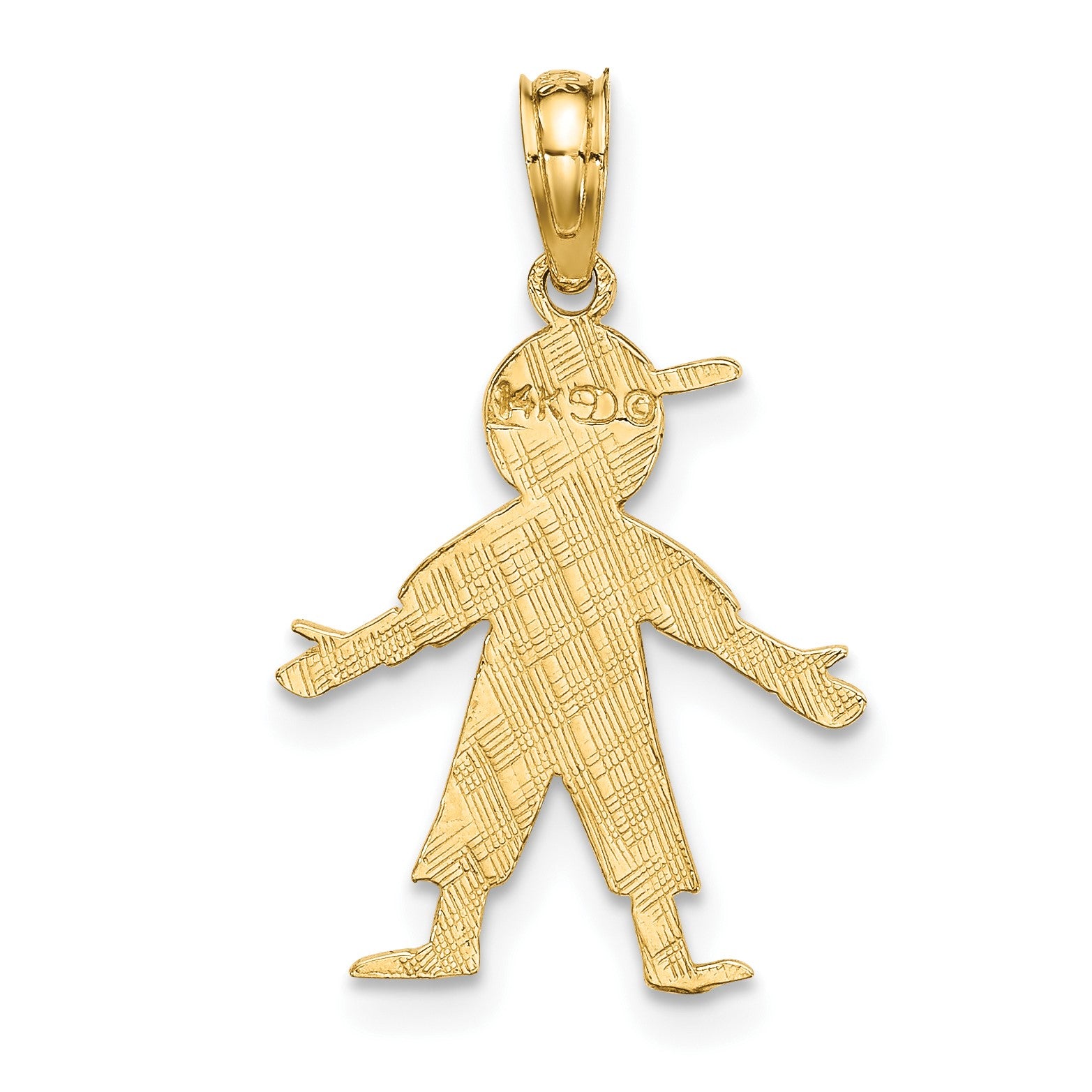 14K Boy with Baseball Cap Charm