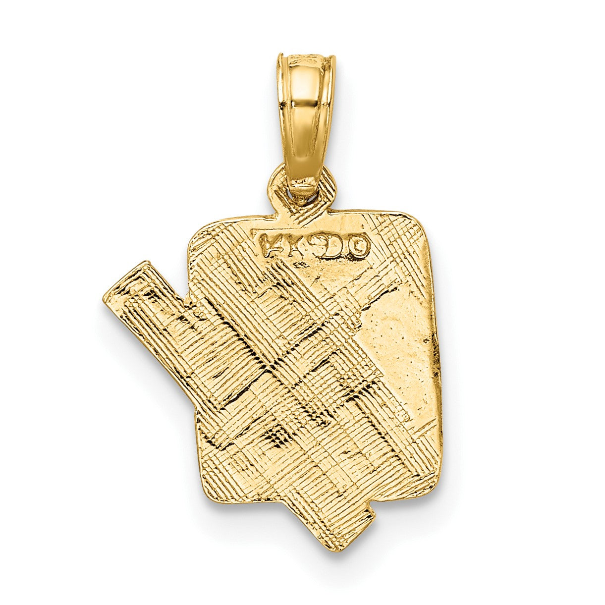 14K ABC School Book and Ruler Charm