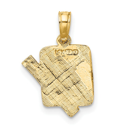 14K ABC School Book and Ruler Charm