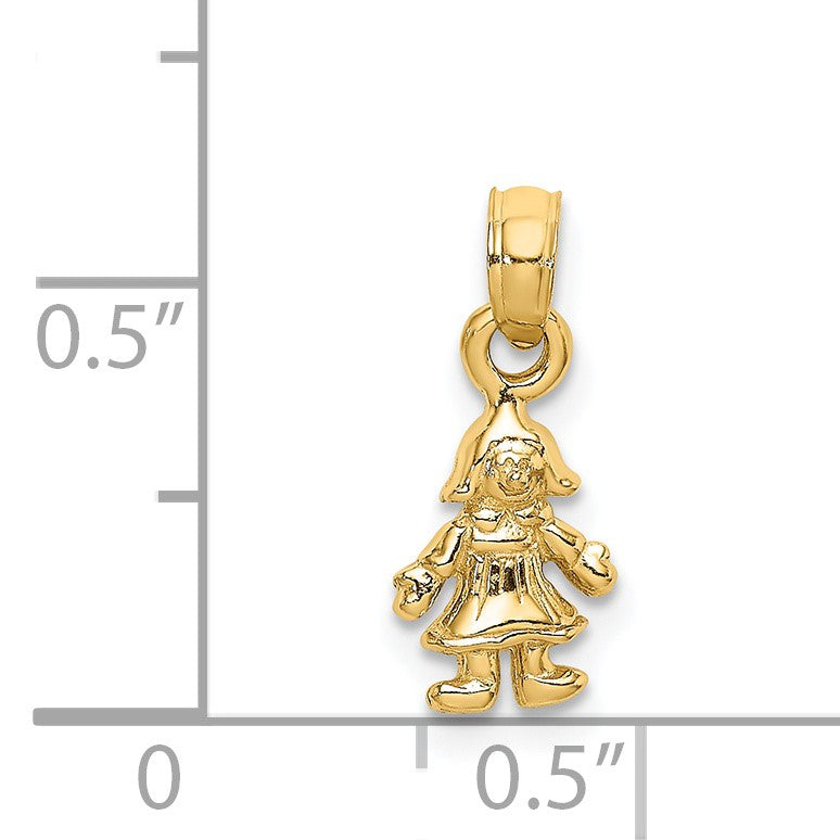 14K 3-D Mini Doll Charm