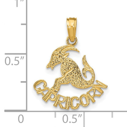 14K CAPRICORN Zodiac Charm