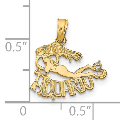 14K AQUARIUS Zodiac Charm