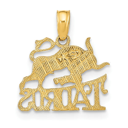 14K TAURUS Zodiac Charm