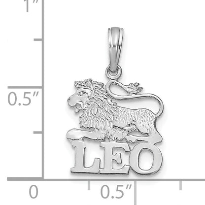 14k White Gold LEO Zodiac Charm
