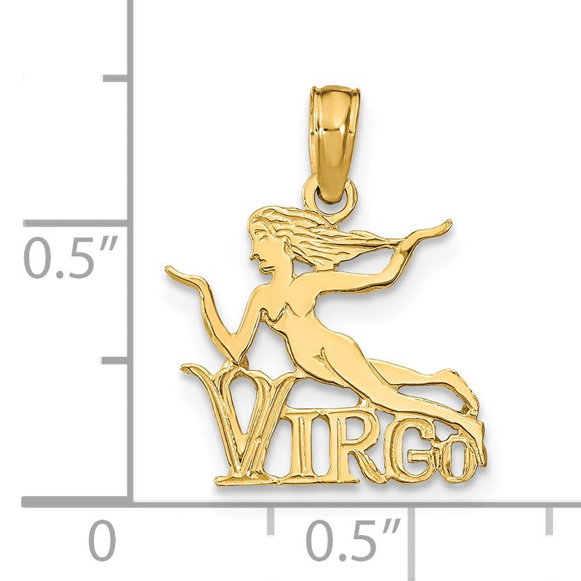 14K VIRGO Zodiac Charm