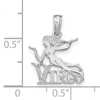 14k White Gold VIRGO Zodiac Charm
