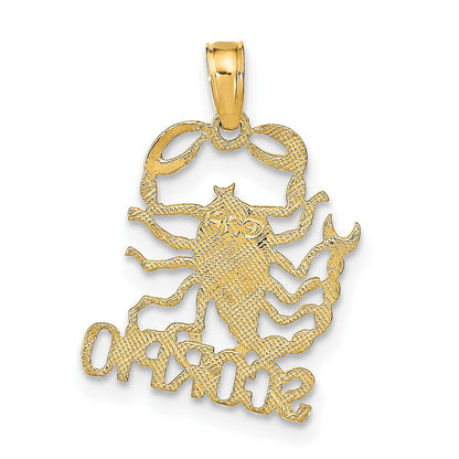 14K SCORPIO Zodiac Charm