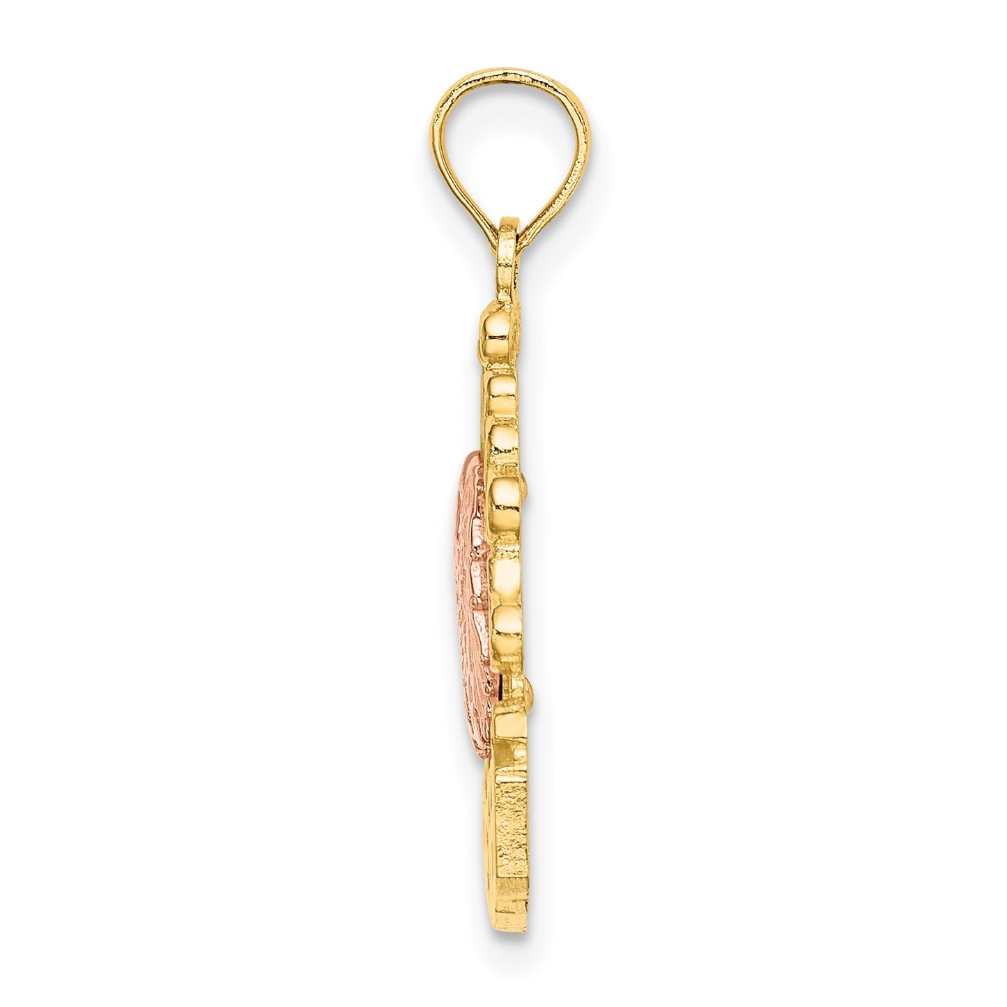 14k Two-tone I HEART MEXICO with Eagle Charm