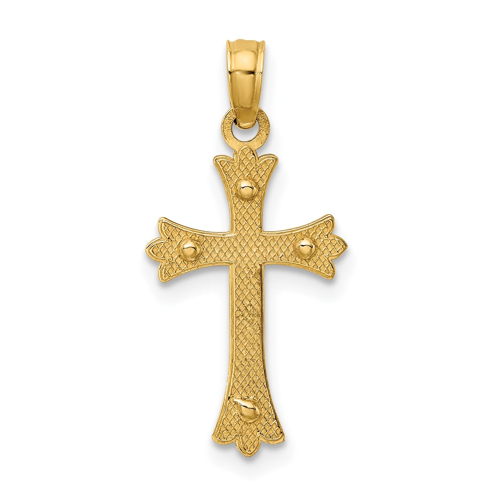 14k Two-tone Center Cross Charm