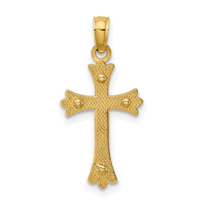 14k Two-tone Center Cross Charm