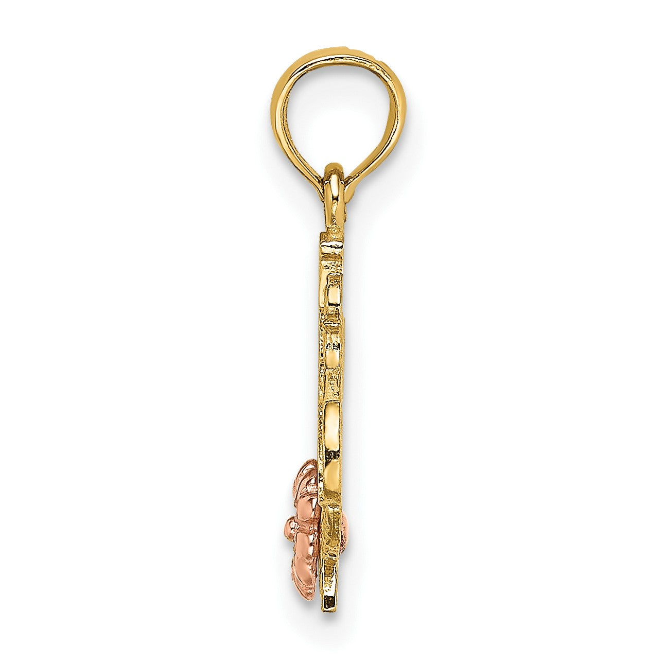 14k Two-Tone #1 GRANDMA with Flower Charm
