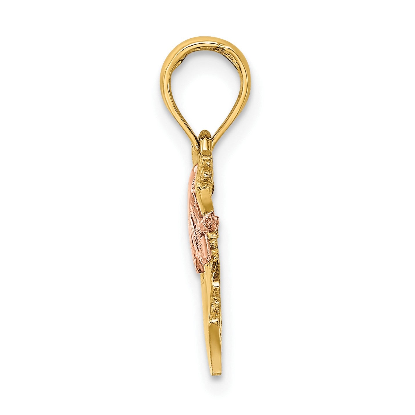 14k Two-Tone Rocking Horse with Saddle Charm
