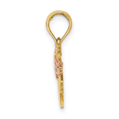 14k Two-Tone Rocking Horse with Saddle Charm