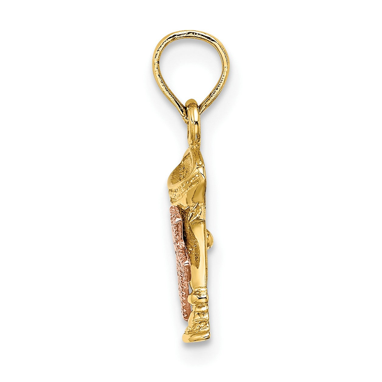 14K Two-Tone Communion Cup with Cross Charm
