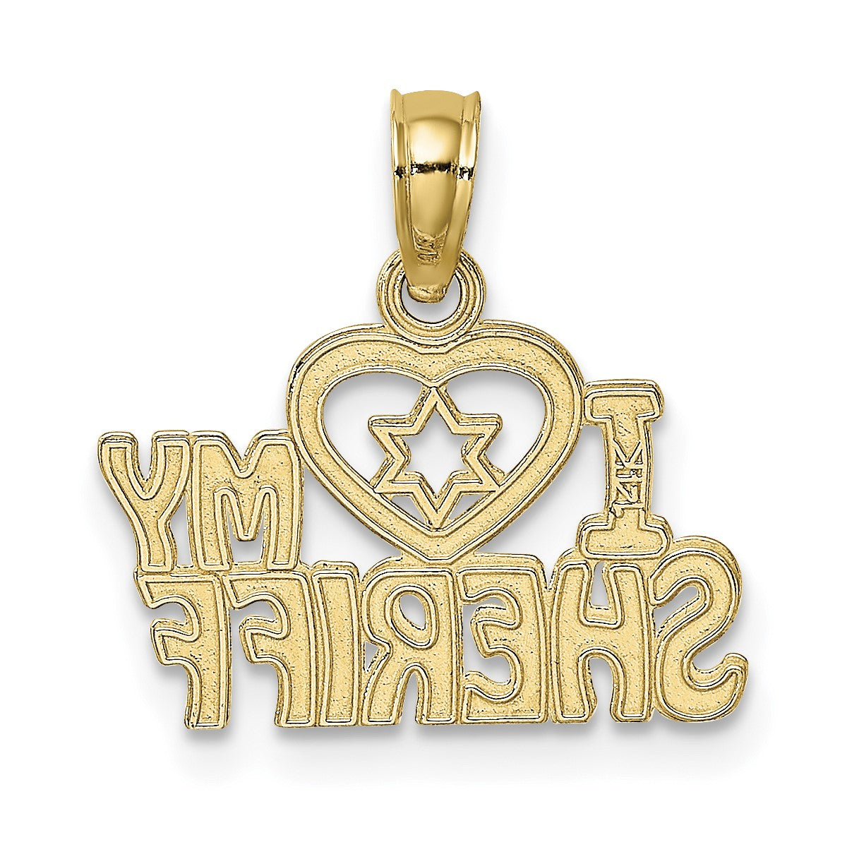 14k I HEART MY SHERIFF Charm