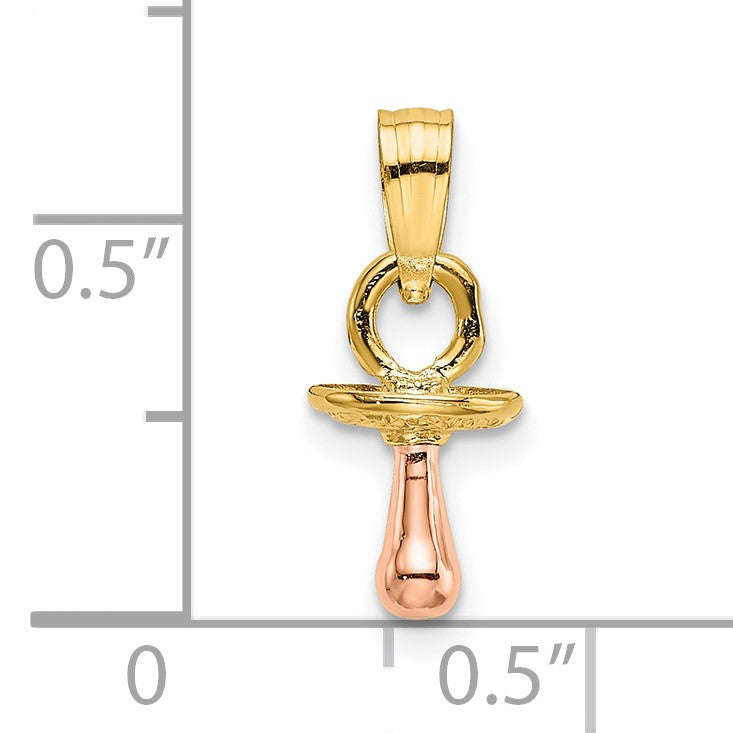 14k Two-Tone 3-D Pacifier Charm