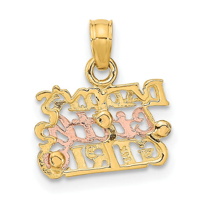 14k Two-Tone DADDY'S LITTLE GIRL Charm