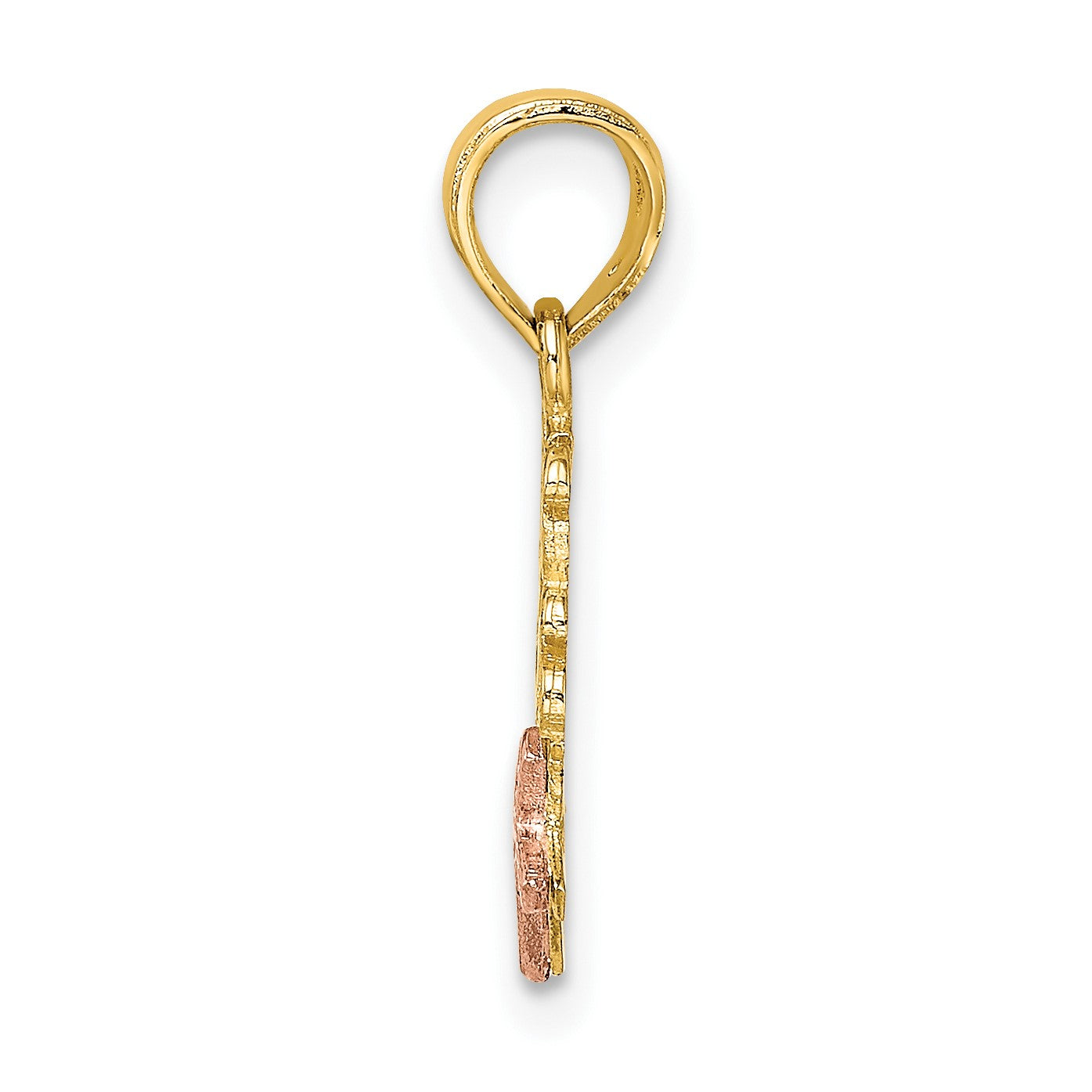 14K Two-Tone JESUS LOVES ME with Cross Charm