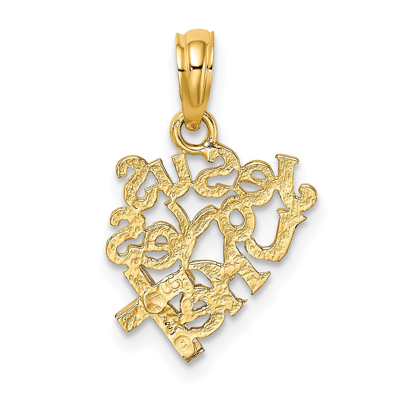 14K Two-Tone JESUS LOVES ME with Cross Charm