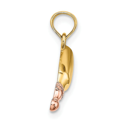 14k Two-Tone Baby Bottle Charm