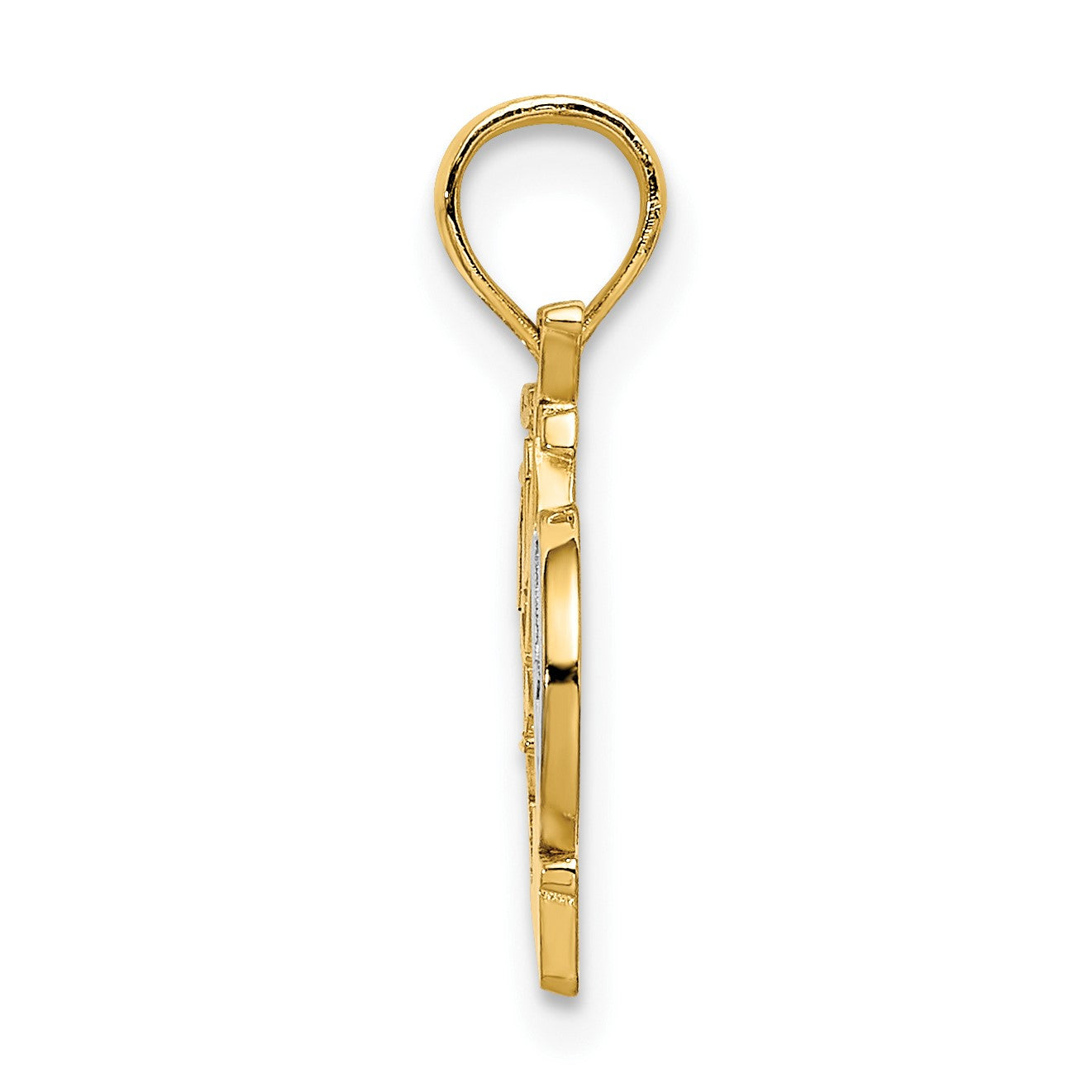14k with White Rhodium OCEAN CITY NJ Bicycle Charm