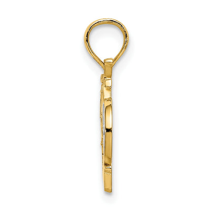 14k with White Rhodium OCEAN CITY NJ Bicycle Charm