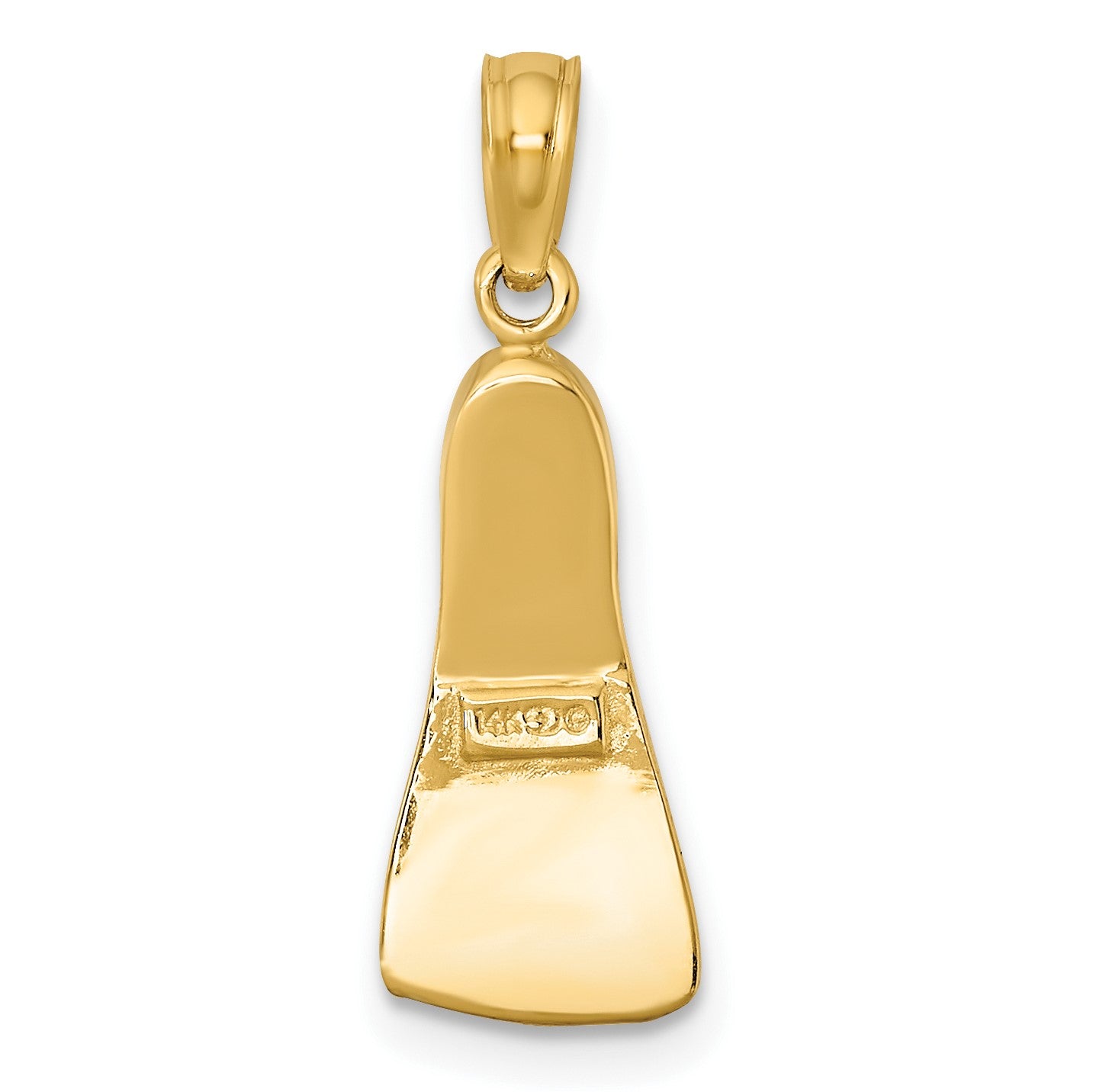 14k and White Rhodium 3-D Scuba Flipper Charm