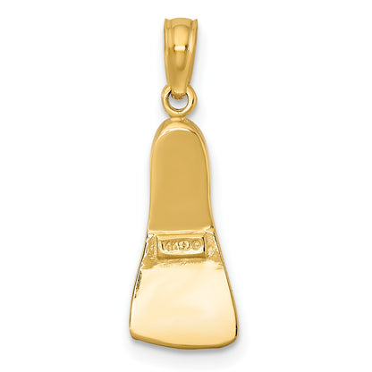 14k and White Rhodium 3-D Scuba Flipper Charm